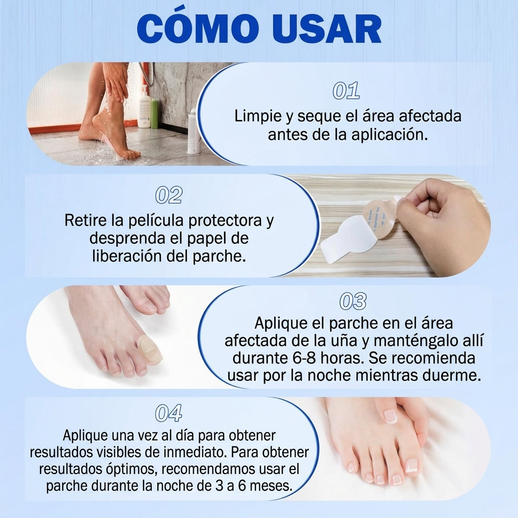 Parches para Tratamiento de Hongos en las Uñas de los Pies – Reparación Nocturna Extra Fuerte (21 Unidades)
