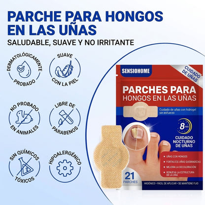 Parches para Tratamiento de Hongos en las Uñas de los Pies – Reparación Nocturna Extra Fuerte (21 Unidades)