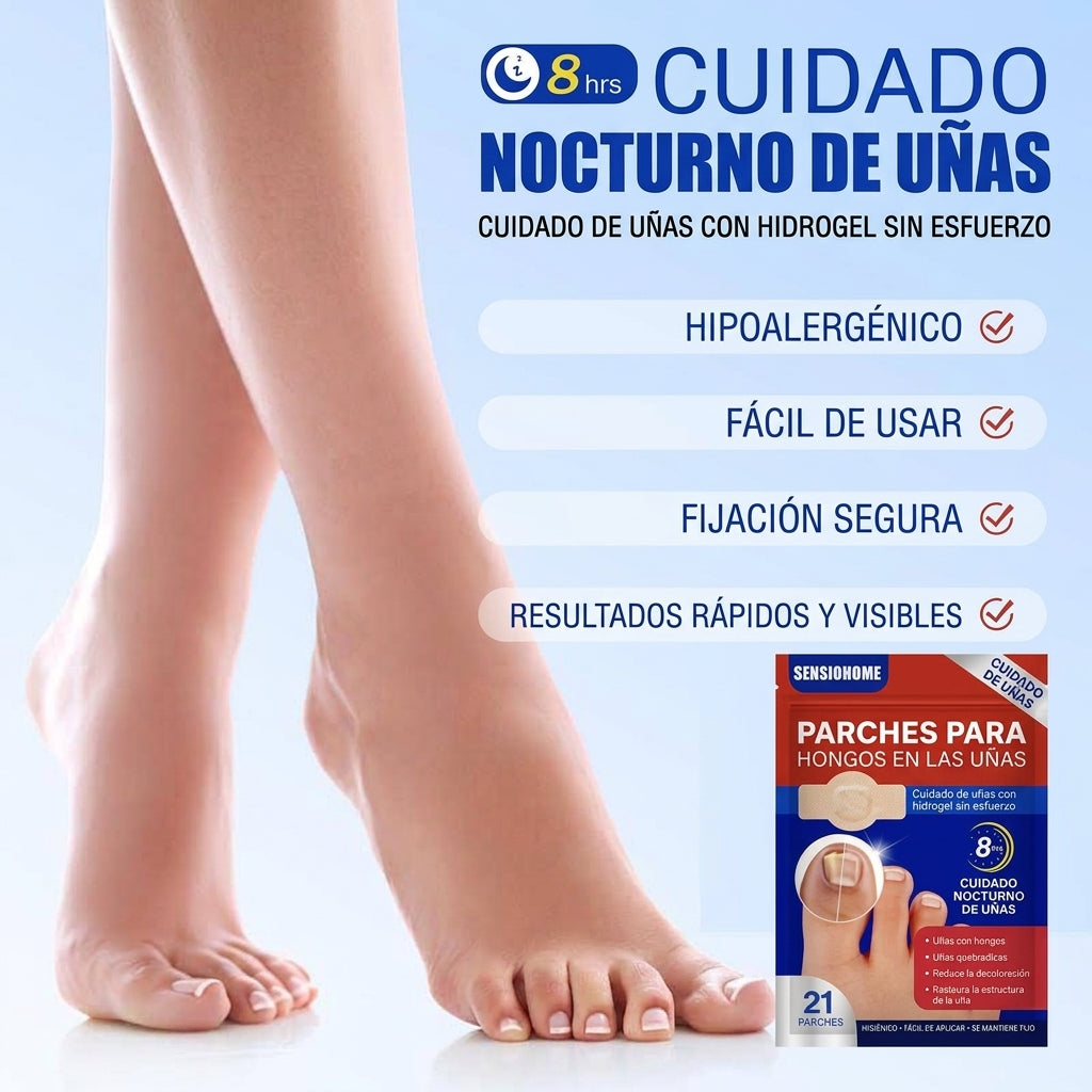 Parches para Tratamiento de Hongos en las Uñas de los Pies – Reparación Nocturna Extra Fuerte (21 Unidades)
