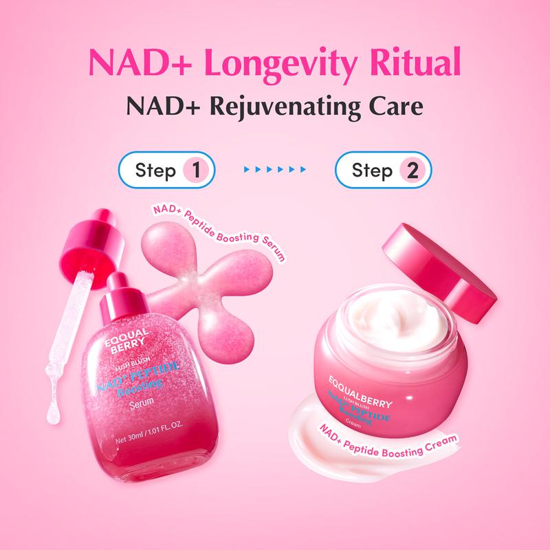 EQQUALBERRY NAD+ Ritual de Longevidad: Dúo de Sérum y Crema Potenciadores de Péptidos |